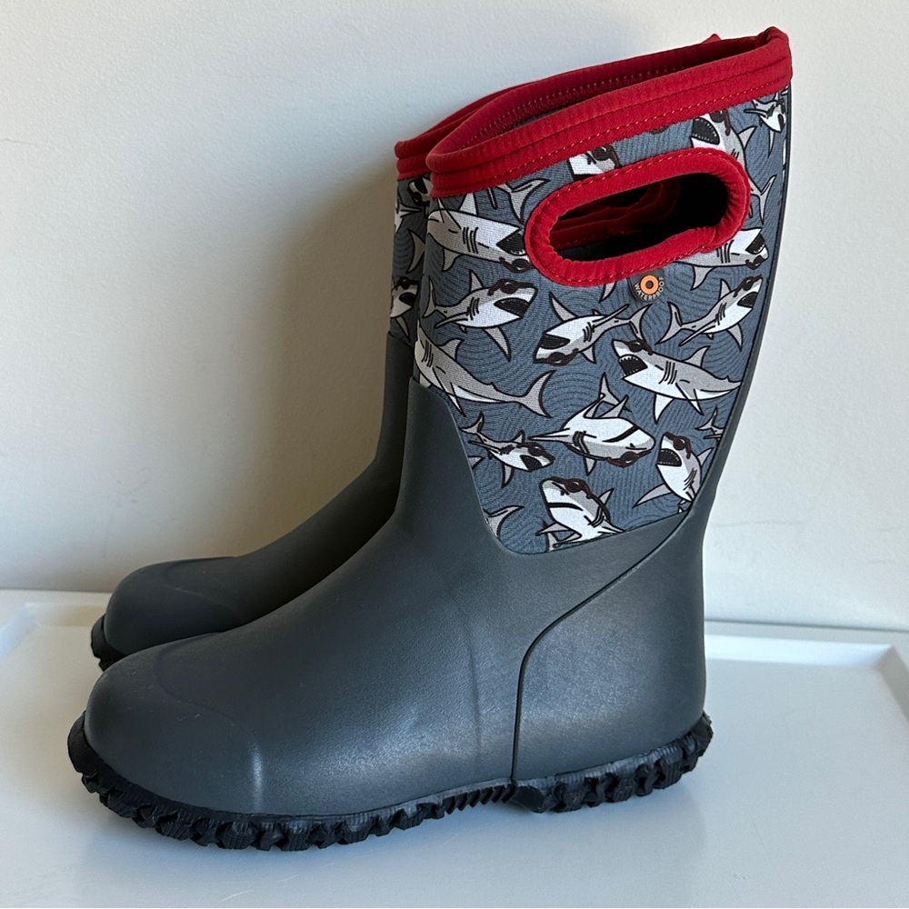 Bogs Winter Snow Boots K Durham Grasp Waterproof Insulated Shark Youth Size 3 - Picture 6 of 17